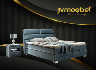 Bed Textile 2x Bedside table 3 pcs. Bedroom Set Furniture Luxury Modern Beds new